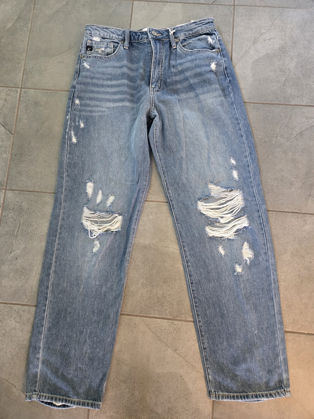 KanCan Light Blue Distressed Boyfriend Jeans